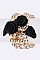 Trendy Fabric Flowers Stretch Pearl Bracelet LACB0420