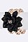 Chic Black Flower Stretch Pearl Bracelet LACB0469