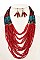 MULTI TIERED BEAD NECKLACE SET