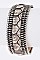 Stylish Metallic Embossed Leather Magnetic Bracelet