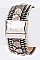 Stylish Metallic Embossed Leather Magnetic Bracelet