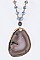 Exotic Gold Dipped Agate & Mix Beads Necklace LAON5148