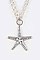 Posh Crystal Starfish Pendant Pearl Station Long Necklace Set LASS0914