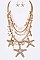 Posh Mix Beads Starfish Pendant Fashion Necklace Set LASS0917