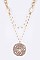 Posh Crystal Glitter Sand Pendant Layered Necklace Set LASS0919