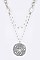 Posh Crystal Glitter Sand Pendant Layered Necklace Set LASS0919