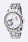 Fashionable Stone Bezel Flower Dial Watch LA 05-1436