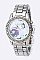 Fashionable Stone Bezel Flower Dial Watch LA 05-1436