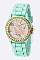 Chic Floral Dial Silicon Fashion Watch LA 05-2222