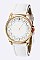 Trendy Baguette Crystal Bezel Leather Watch LA	05-2912