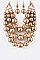 Posh Jumbo Pearls & Crystal Layer Statement Necklace Set LACN2176