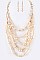 Lavish Mix Pearls Statement Necklace Set LACN0113