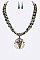 Arrowhead Medallion and Navajo Beads Necklace Set