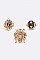 Set of (3 Pieces) Crystal Bee & Jewels Iconic Rings LAYR0239