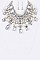 Posh Acrylic Crystal & Pearls Mix Statement Necklace Set LACN2083