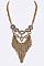 Posh Pearl & Crystal Fringe Chain Iconic Necklace LA12574
