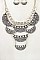 ETCHED TRIBAL BIB NECKLACE SET