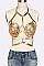 Stylish Gold Iconic Bralette Body Chain LACN1552