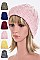 Pack of 12 Space Knit Raised Cable Cuffed Beanie