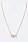 Posh Triple Pearl Teardrops Pendant Necklace LAON6081