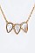 Posh Triple Pearl Teardrops Pendant Necklace LAON6081