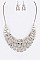 COLLAR PEBBLE METAL STATEMENT NECKLACE SET