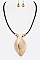 SILVER PLATED LEAF PENDANT NECKLACE SET