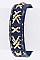 Trendy Laced Leather Buckled Cuff LA-EML1655