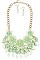 FLORAL LUCITE BIB NECKLACE SET