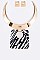 Modern Animal Print Collar With Earrings LA-0871
