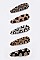 CRYSTAL ANIMAL PRINTED SNAP CLIP SET
