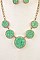 FAUX DRUZY STONE LINK NECKLACE SET