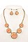 FAUX DRUZY STONE LINK NECKLACE SET