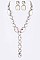 Chic Crystal Iconic Long Drop Necklace Set LA-GNE2048