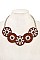 LINKED ROUND LEATHER NECKLACE SET