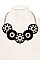 LINKED ROUND LEATHER NECKLACE SET