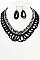 BRAIDED BEAD CHAIN BIB NECKLACE SET