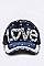 LOVE Crystal Denim Baseball Cap LA-HT277X027D