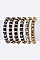 Pack of 12 Crystal Stretch Bracelet Set