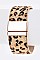 LEOPARD PRINT CALF LEATHER MAGNETIC BRACELET