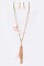 LACE FLOWER & BEADS NECKLACE SET