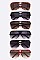 PACK OF 12 SHIELD INSPIRED AVIATOR SUNGLASSES