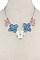 LINKED FULL BLOOM FLOWERS NECKLACE