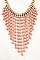 FRINGE BEADS BIB NECKLACE SET