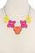 LINKED FULL BLOOM FLOWERS NECKLACE