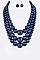 Layer Mix Pearl Statement Necklace Set