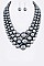Layer Mix Pearl Statement Necklace Set