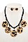 ROUND ANIMAL PRINT LINK NECKLACE SET