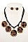 ROUND ANIMAL PRINT LINK NECKLACE SET