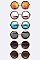 Pack of 12 Pieces Iconic Mix Tint Round Sunglasses LA108-96095RV